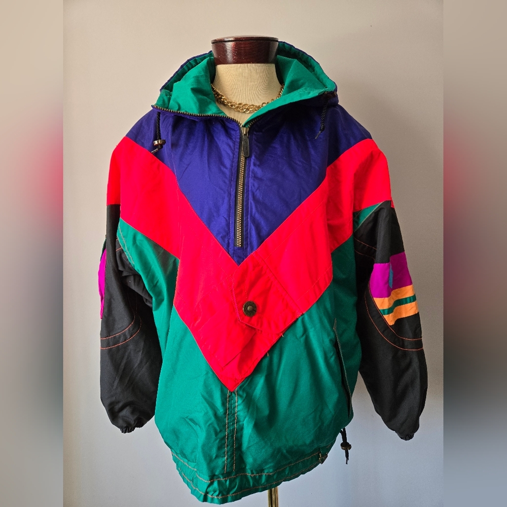 Obermeyer Vintage Lightweight Colorblock Ski Jacket. Size 8